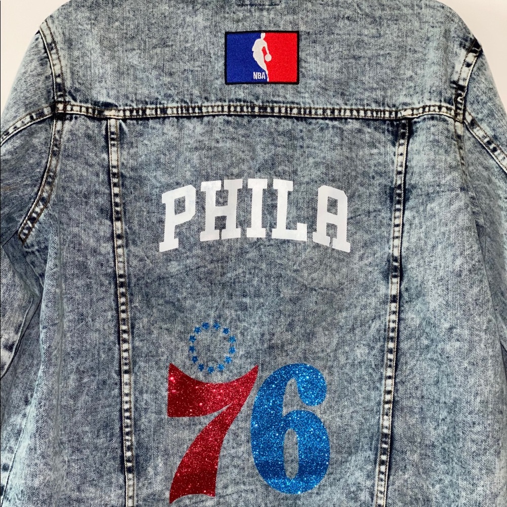 Custom‎ NBA Philadelphia Sixers Oversized Jacket